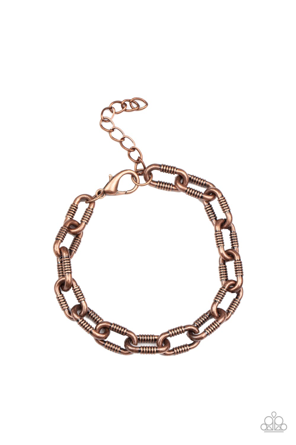Paparazzi Accessories-Industrial Infantry Copper Chain Link Bracelet