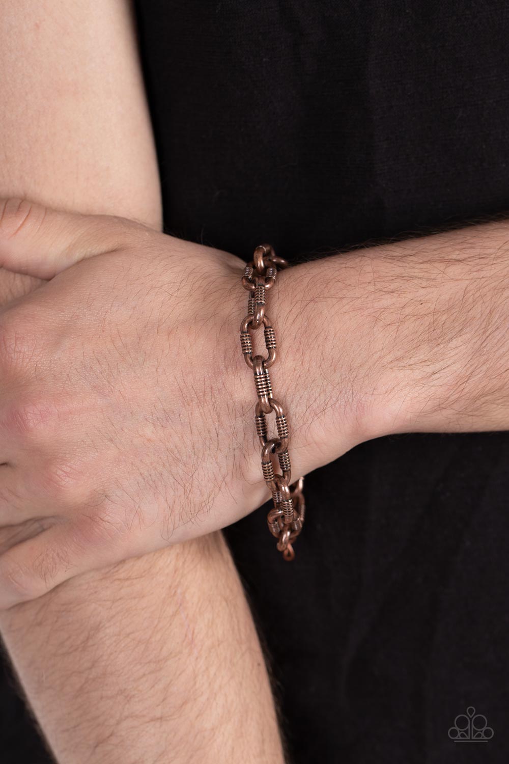 Paparazzi Accessories-Industrial Infantry Copper Chain Link Bracelet