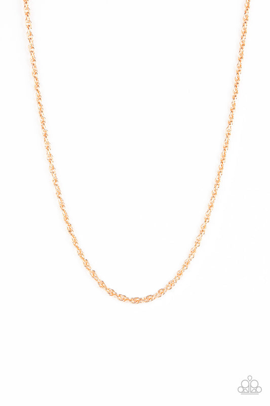 Paparazzi Accessories-industrial Interval Copper Link Chain Necklace Set