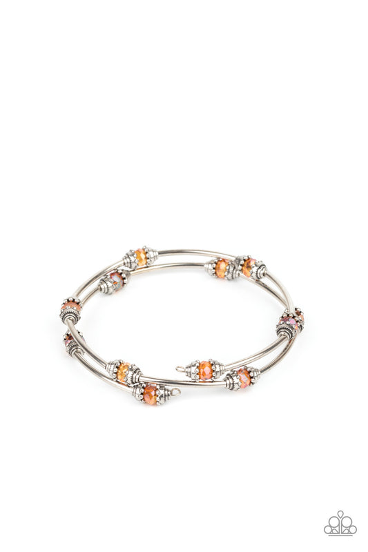 Paparazzi Accessories-into Infinity Orange Bracelet