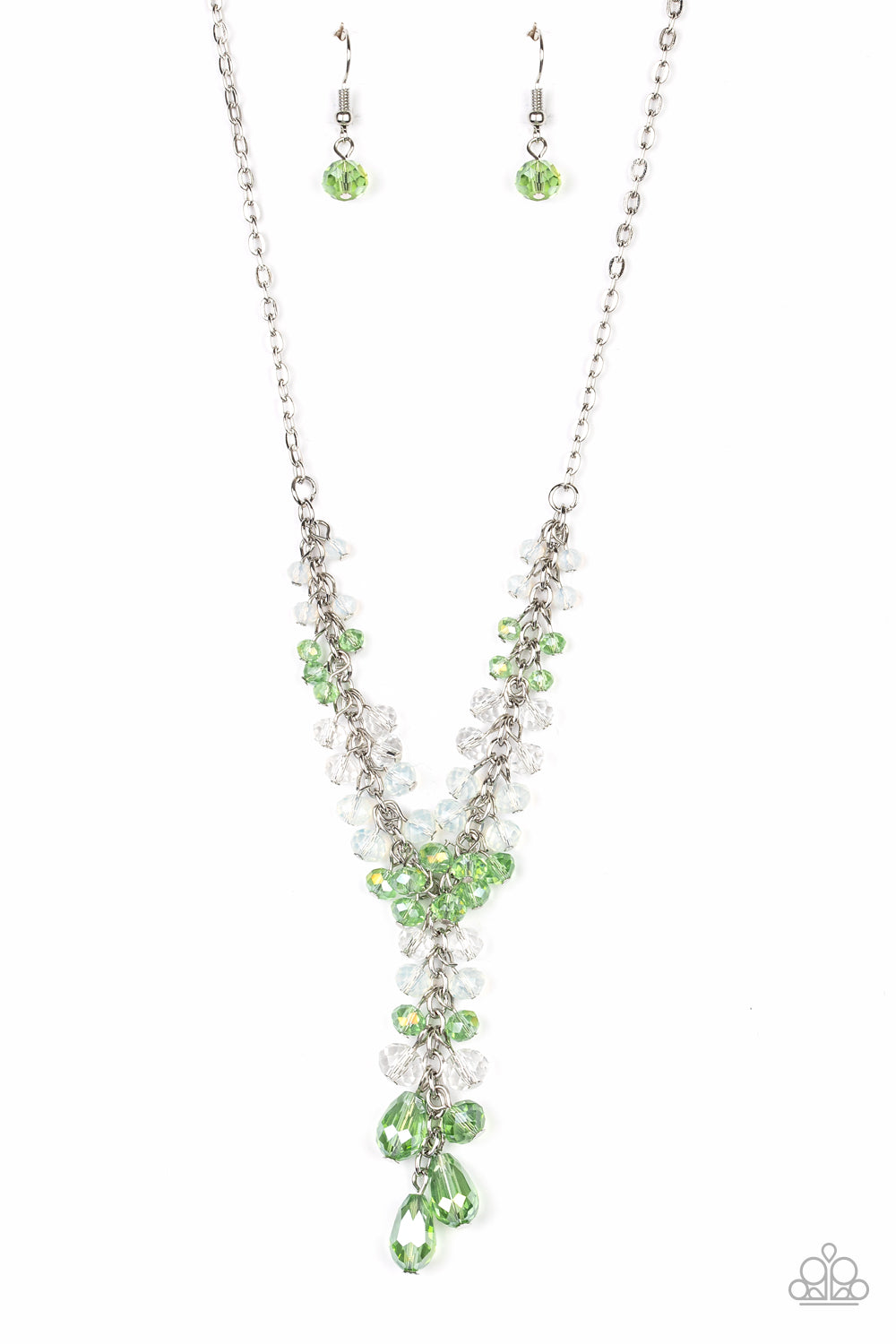 Paparazzi Accessories-Iridescent Illumination Green Necklace Set