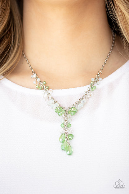 Paparazzi Accessories-Iridescent Illumination Green Necklace Set