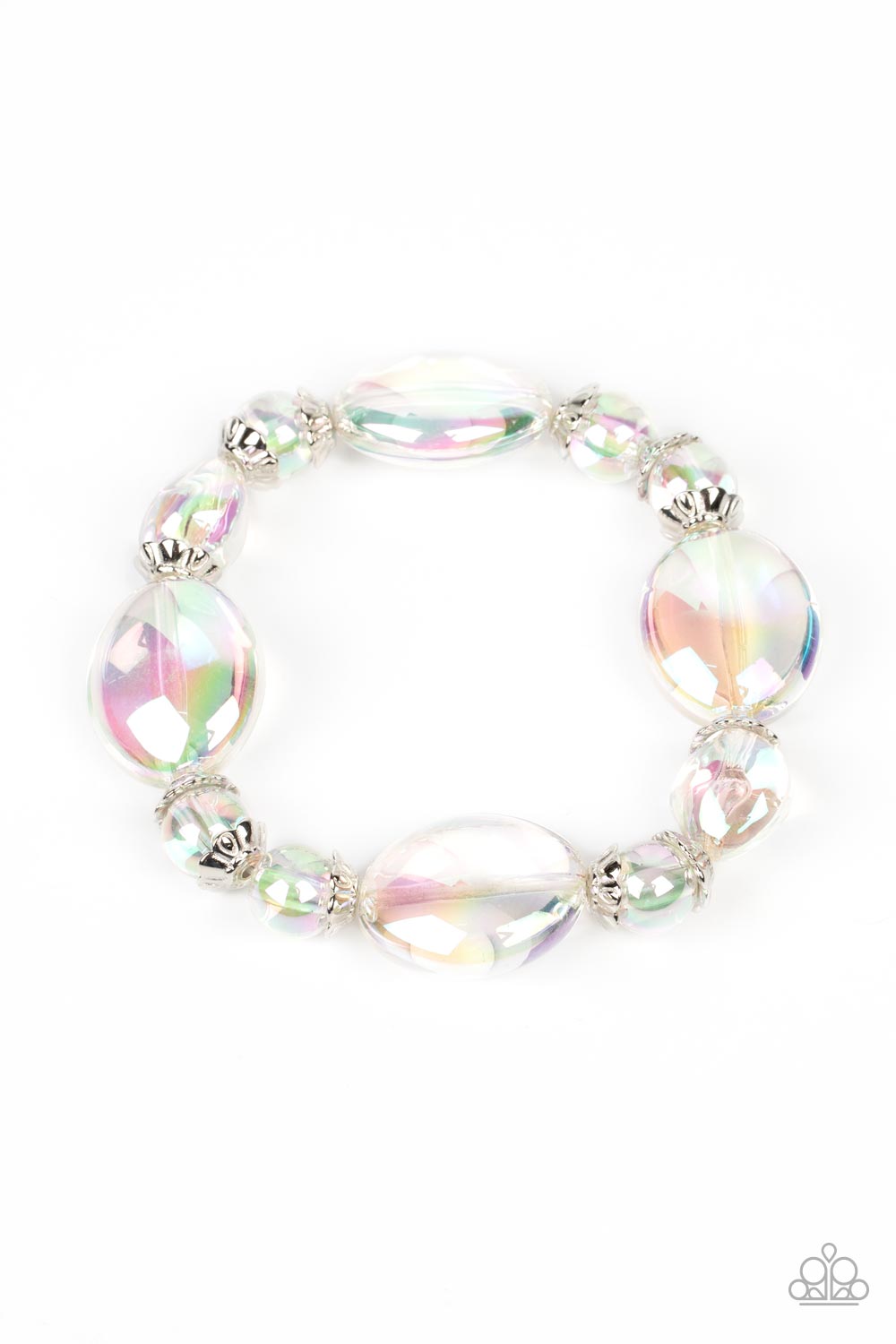 Paparazzi Accessories-Iridescent Illusions Multi Iridescent Bead Bracelet