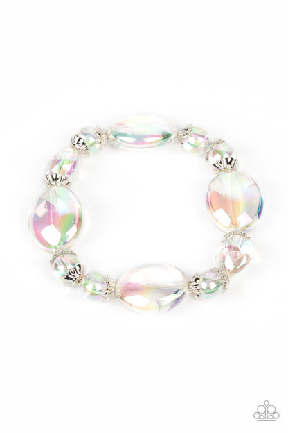 Paparazzi Accessories-Iridescent Illusions Multi Iridescent Bead Bracelet