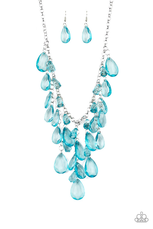 Paparazzi Accessories- Irresistible Iridescence Blue Necklace Set