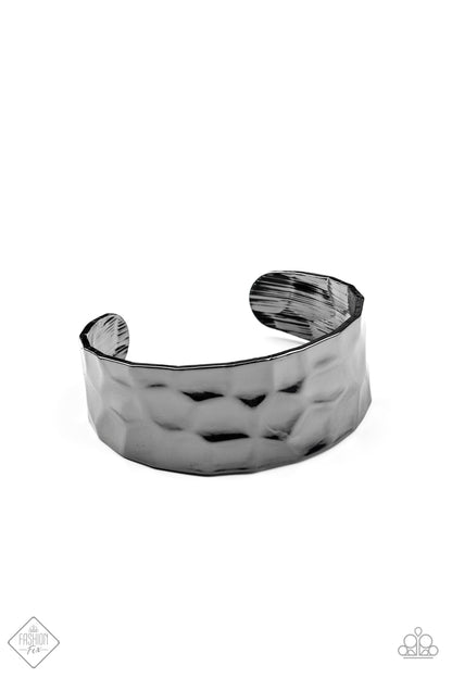 Paparazzi Accessories-Is It HAUTE In Here? Black Cuff Bracelet