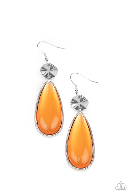 Paparazzi Accessories-Jaw-Dropping Drama Orange Earrings