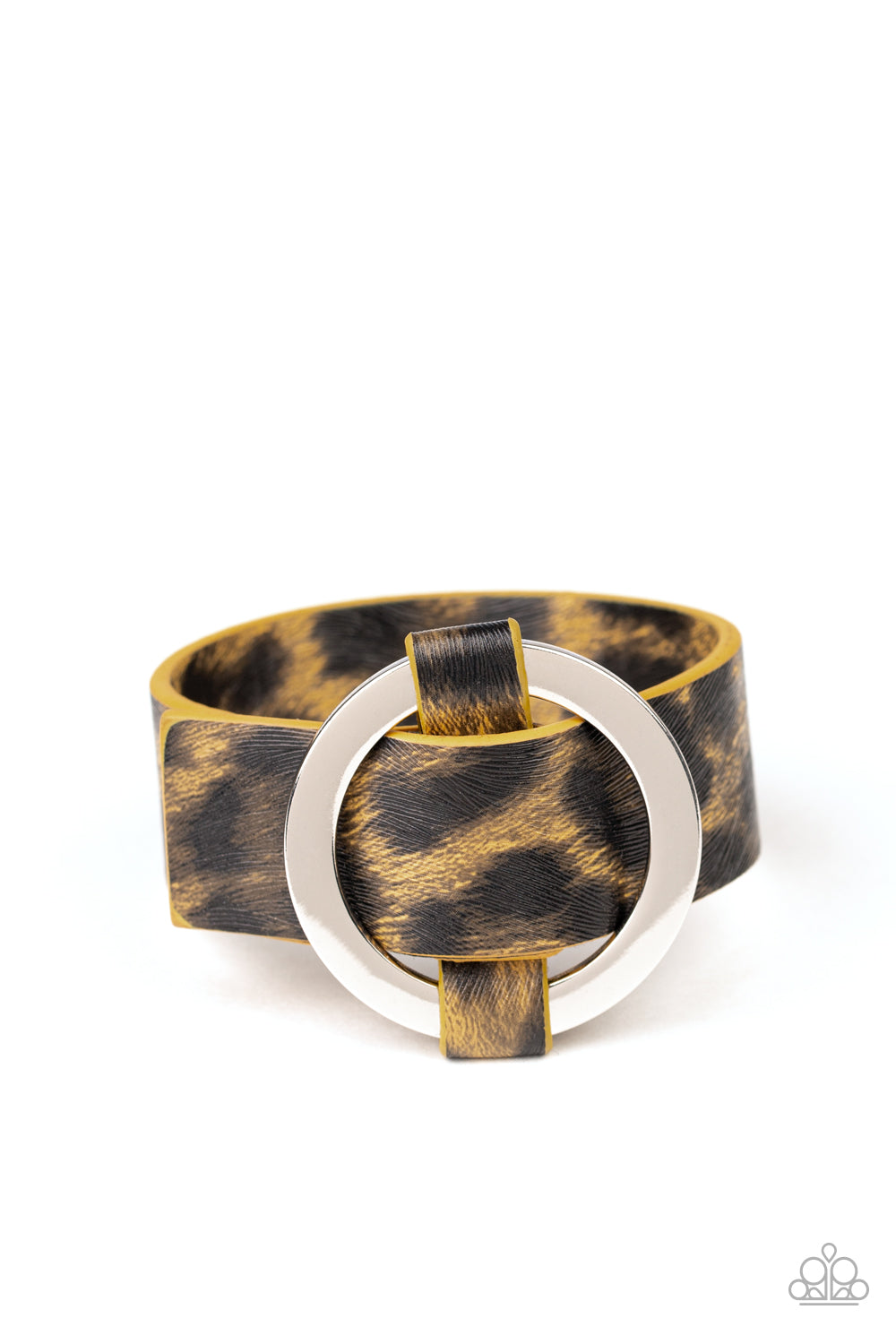Paparazzi Accessories-Jungle Cat Couture Yellow Bracelet