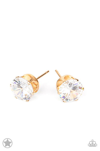 Paparazzi Accessories-Just In TIMELESS Gold Stud Earrings