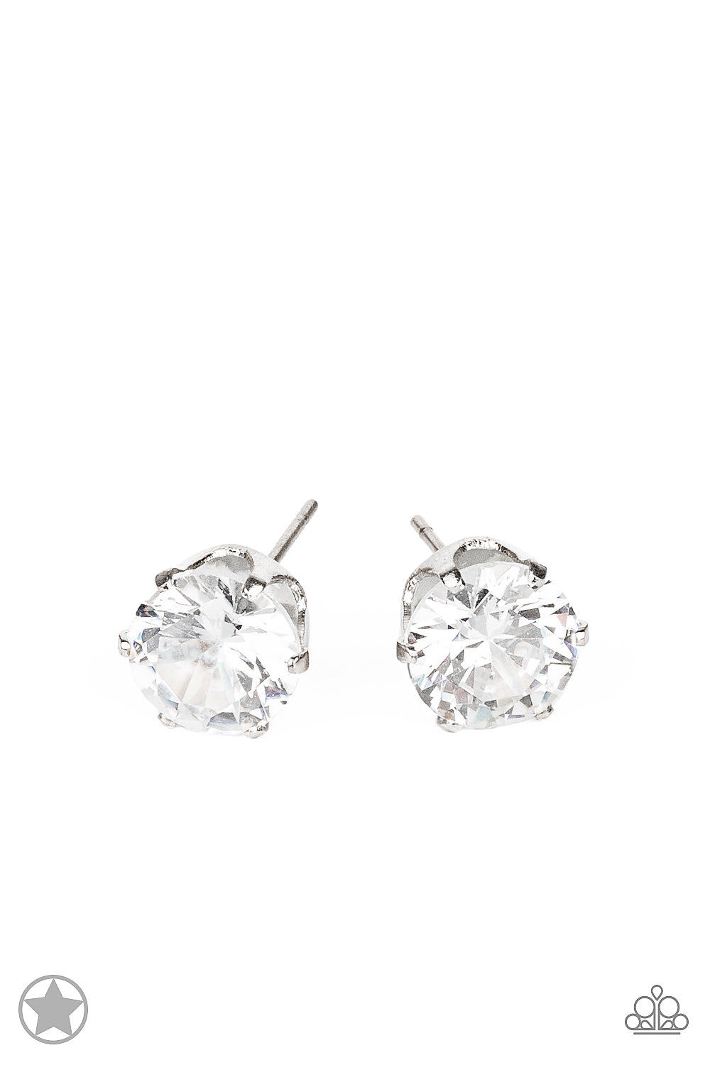 Paparazzi Accessories-Just In TIMELESS White Stud Earrings