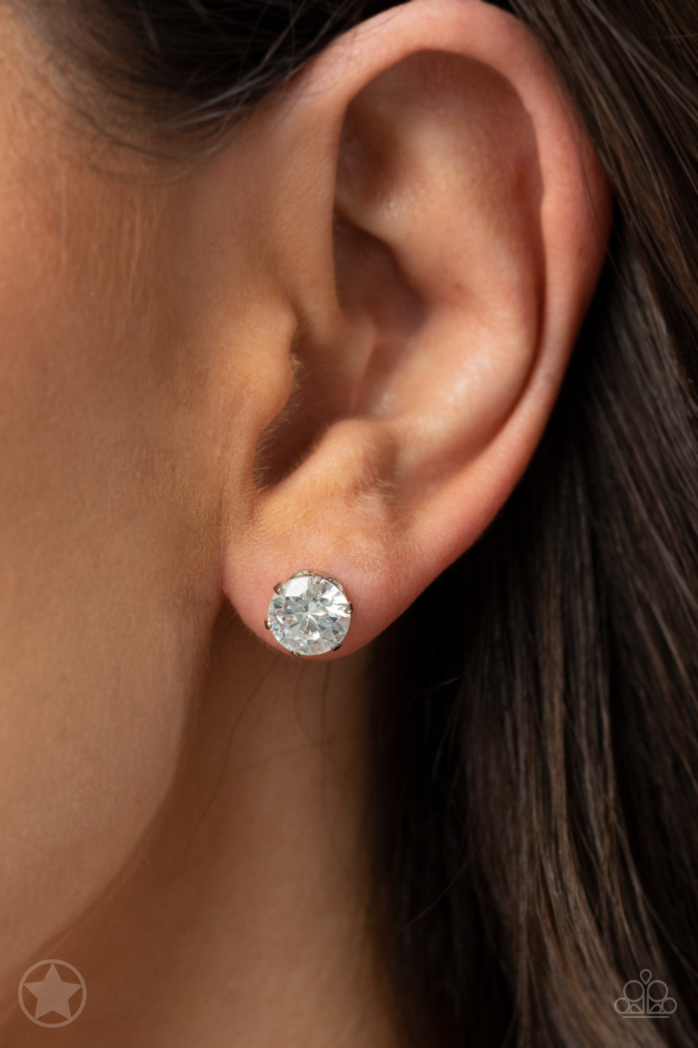 Paparazzi Accessories-Just In TIMELESS White Stud Earrings