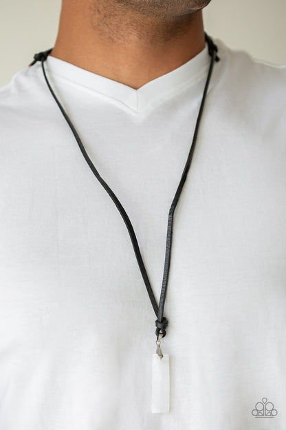 Paparazzi Accessories-Kryptonite Men's White Neck Cord