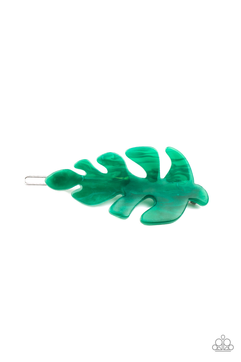 Paparazzi Accessories-LEAF Your Mark Green Hair Clip