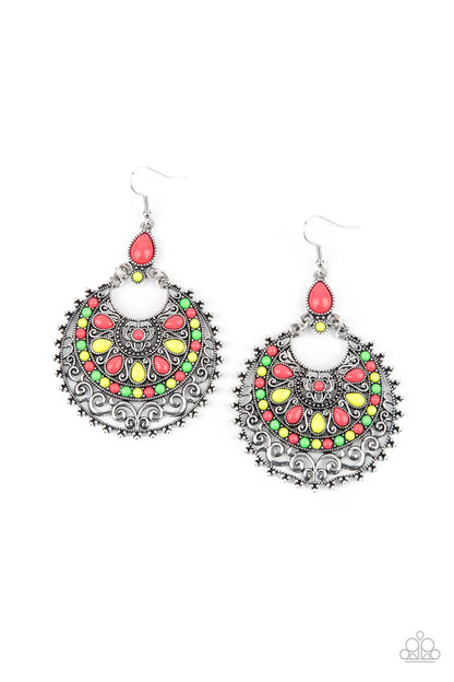 Paparazzi Accessories-Laguna Leisure Multi Teardrop Earrings