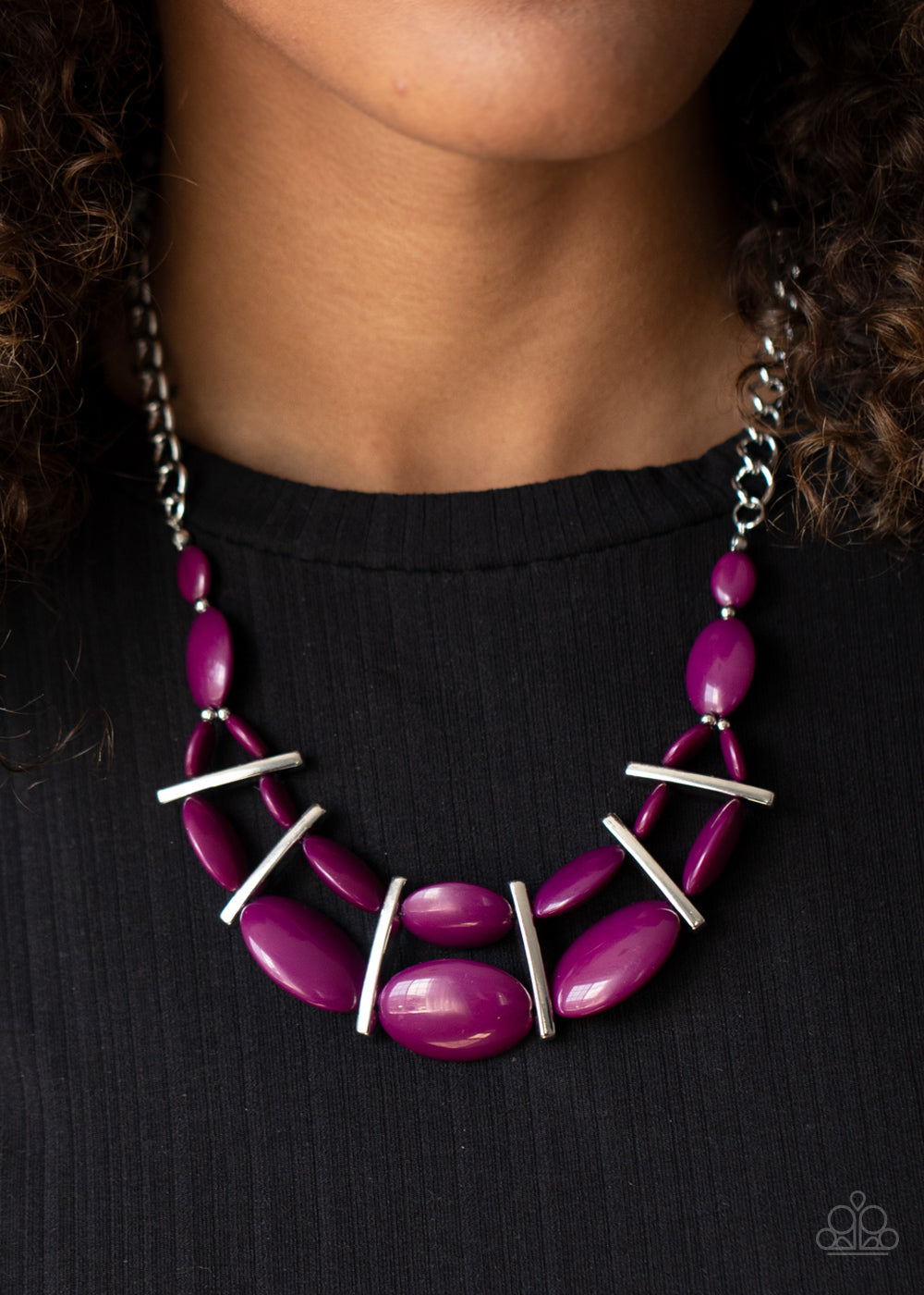 Paparazzi Accessories-Law of the Jungle Purple Necklace Set