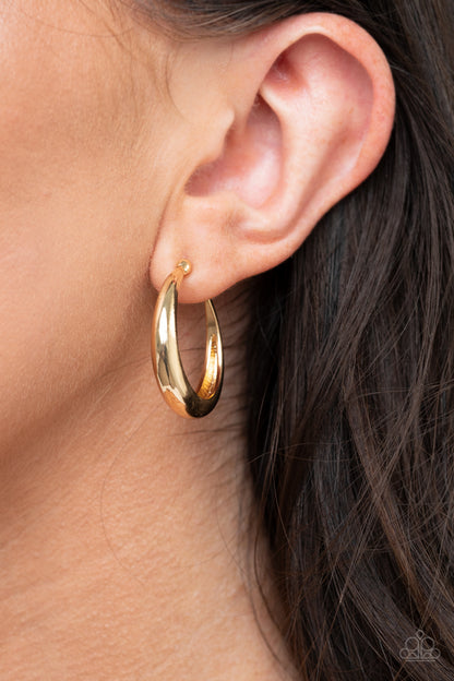 Paparazzi Accessories-Lay It On Thick Gold Earrings