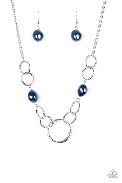 Paparazzi Accessories-Lead Role Blue Necklace Set