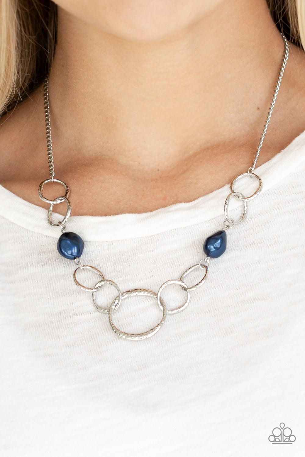 Paparazzi Accessories-Lead Role Blue Necklace Set