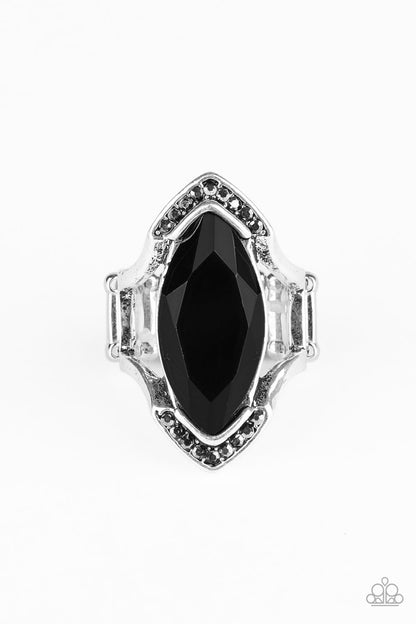 Paparazzi Accessories-Leading Luster Black  Hematite Ring