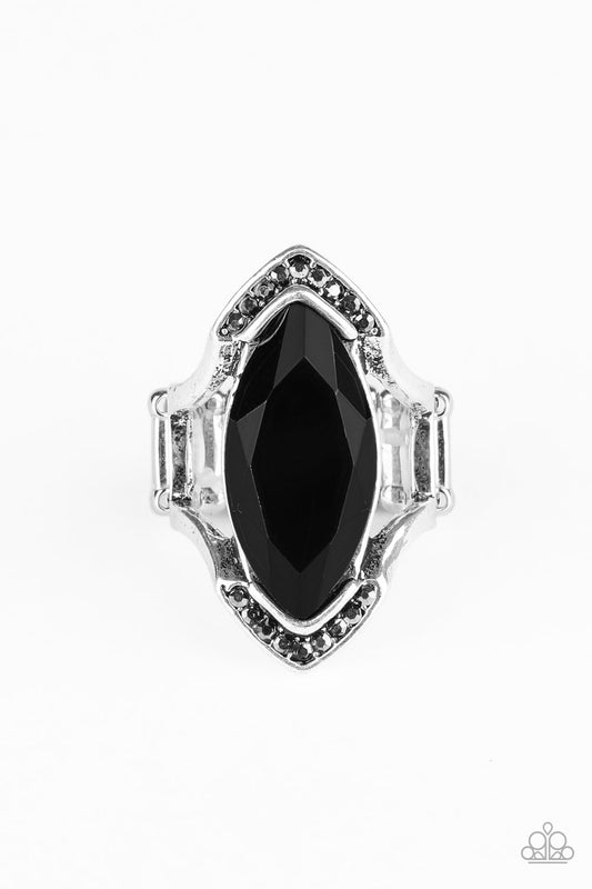 Paparazzi Accessories-Leading Luster Black  Hematite Ring