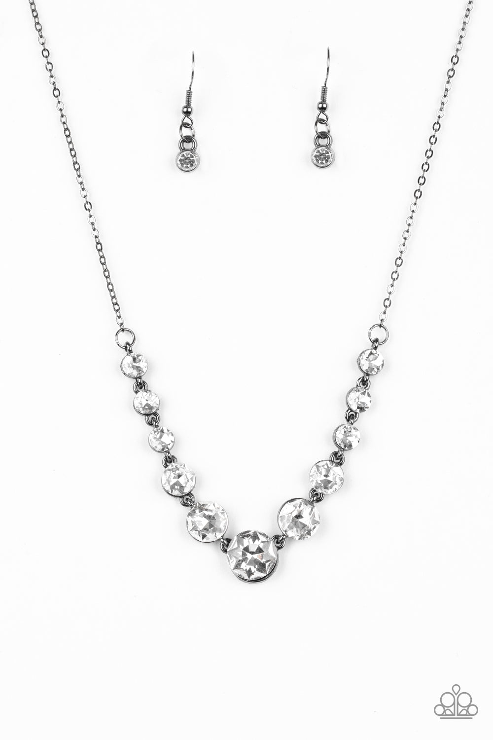 Paparazzi Accessories-Leading Socialite Black Necklace Set