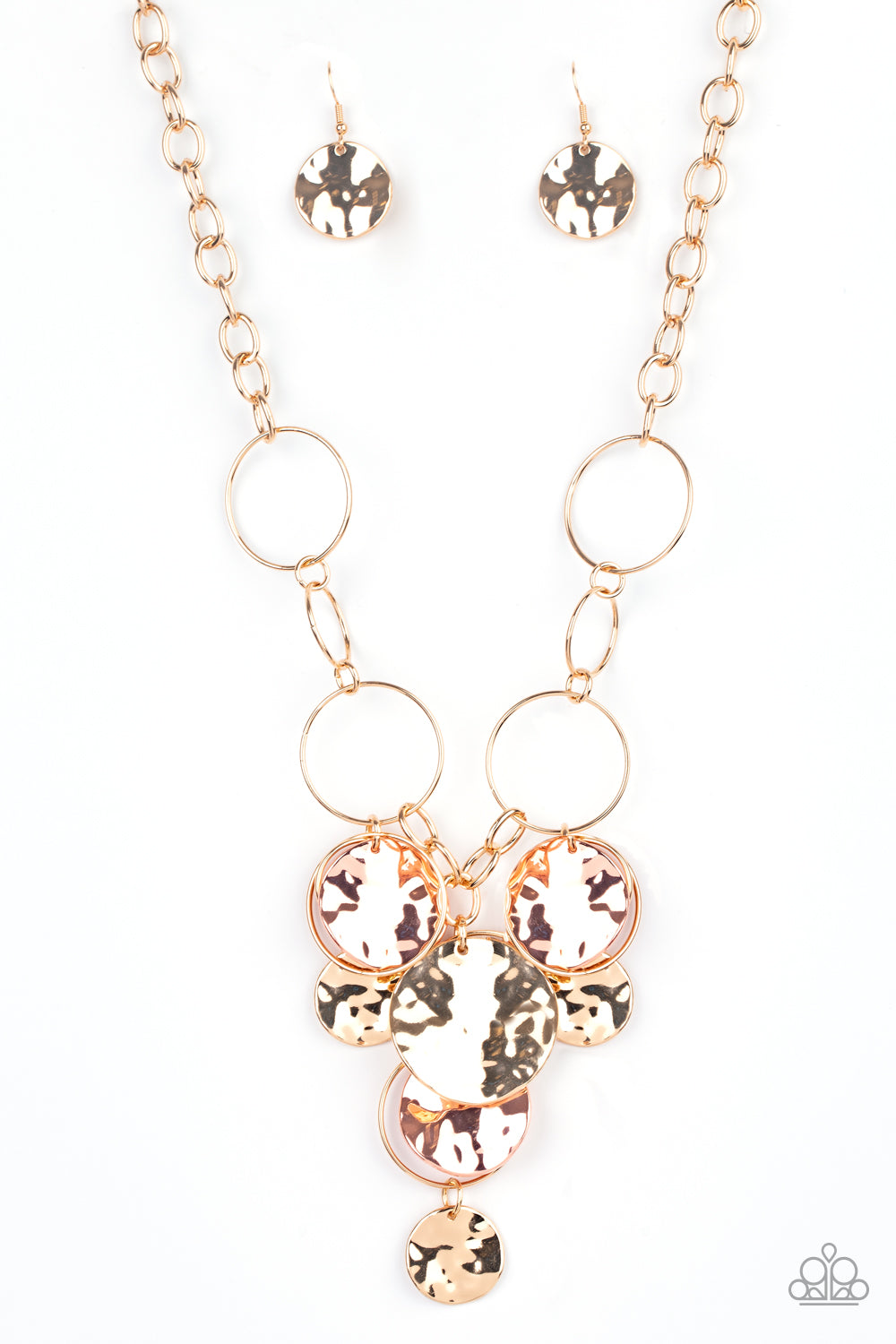 Paparazzi Accessories-Learn The HARDWARE Way Gold chunky Necklace