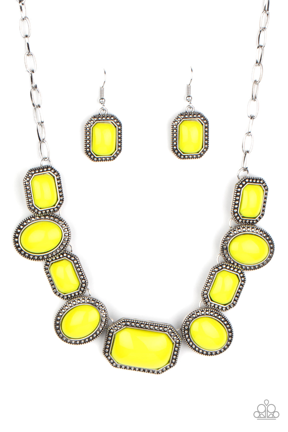 Paparazzi Accessories-Lets Get Loud Yellow Necklace Set