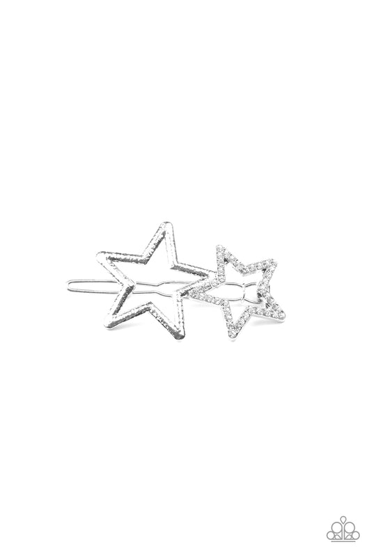 Paparazzi Accessories-Lets Get This Party STAR-ted! White Hair Clip