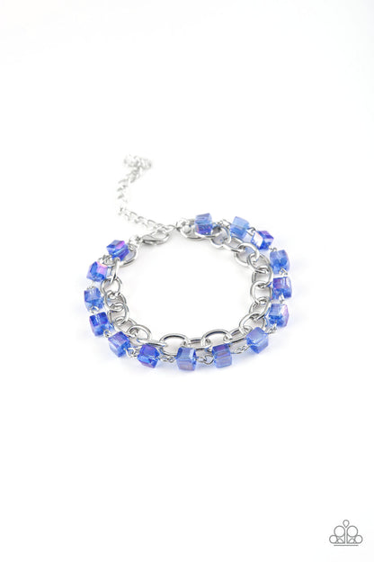 Paparazzi Accessories-Life of The Block Party Blue  Bracelet