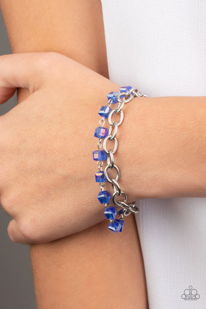 Paparazzi Accessories-Life of The Block Party Blue  Bracelet