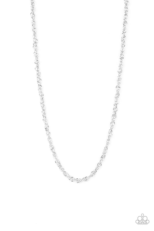 Paparazzi Accessories-Lightweight Division Silver Men's Cable Chain