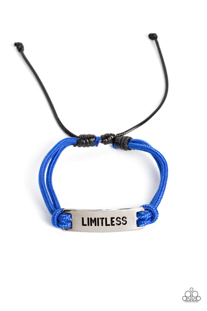 Paparazzi Accessories-Limitless Layover Blue Paracord Urban Pendant Bracelet