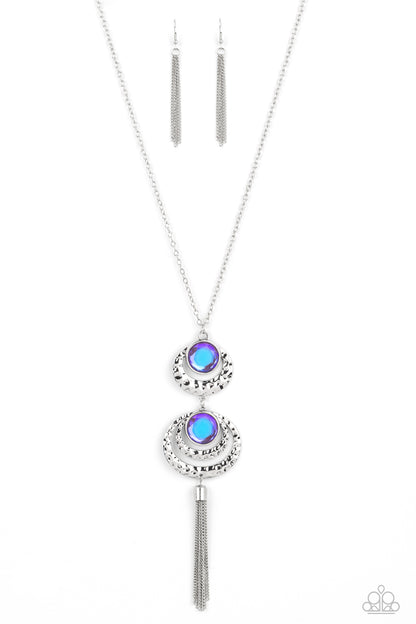 Paparazzi Accessories-Limitless Luster Purple Prismatic Gem Necklace Set