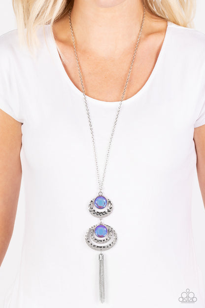 Paparazzi Accessories-Limitless Luster Purple Prismatic Gem Necklace Set