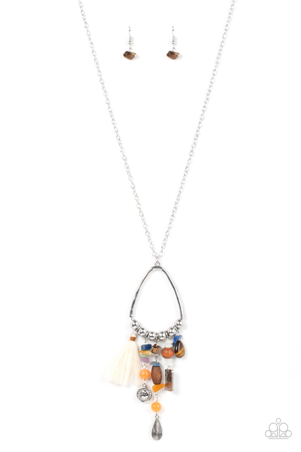 Paparazzi Accessories-Listen to Your Soul Multi Natural Stone Pebble Necklace Set