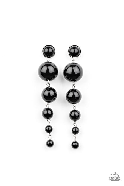 Paparazzi Accessories-Living a Wealthy Lifestyle Black Earrings