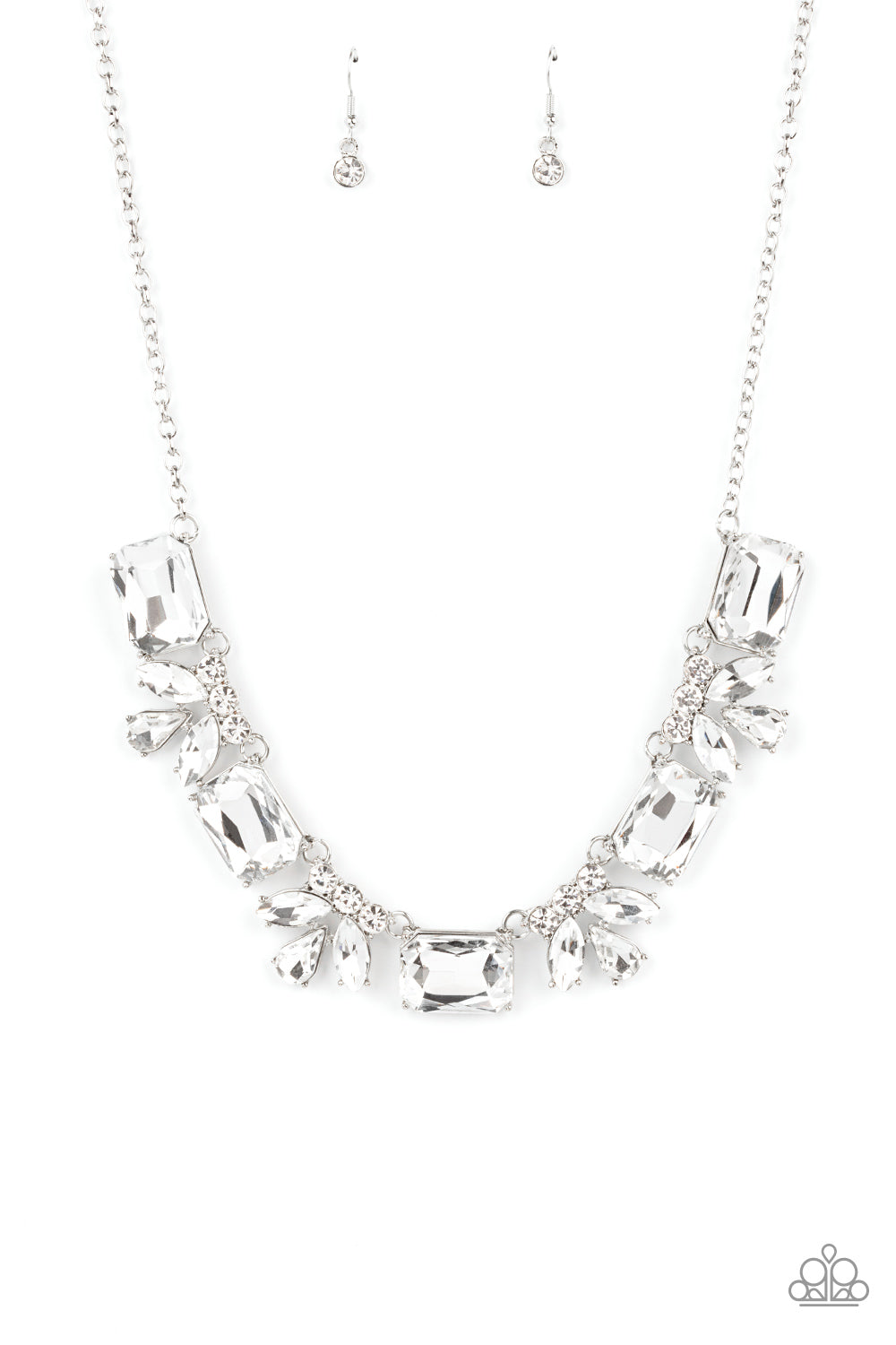 Paparazzi Accessories-Long Live Sparkle Rhinestone Necklace Set