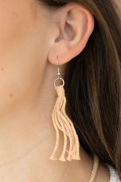 Paparazzi Accessories-Look At MACRAME Now Blue Necklace Set