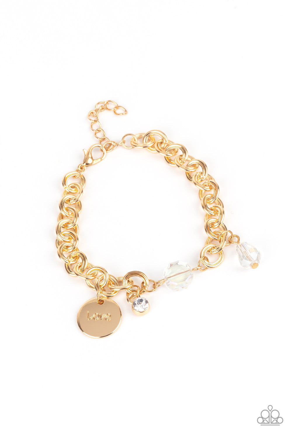 Paparazzi Accessories-Lovable Luster Gold Flirty Bracelet