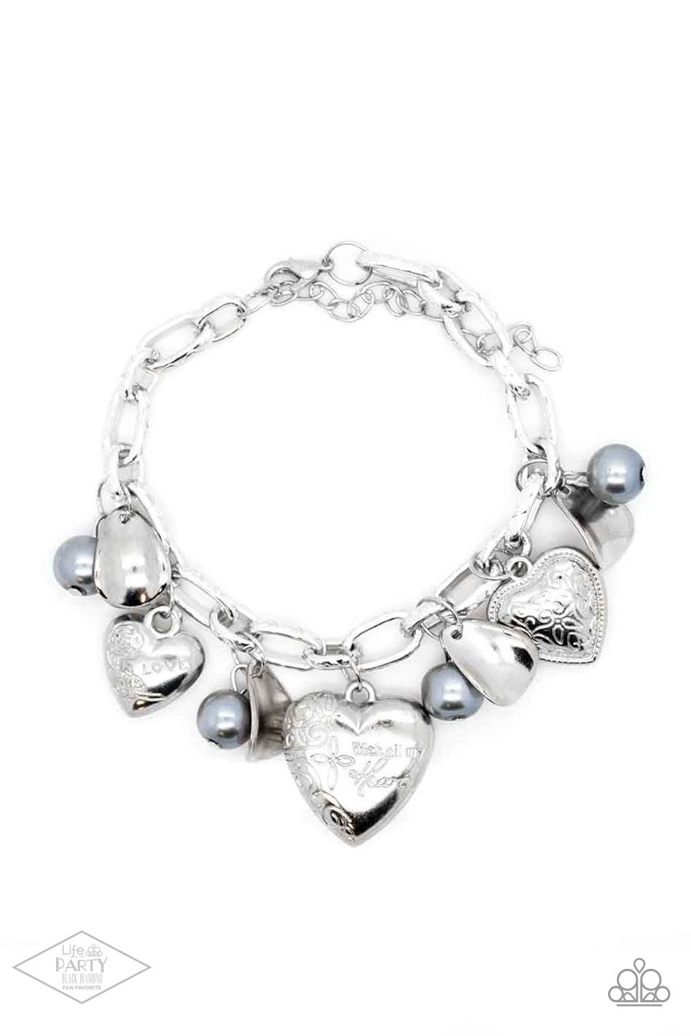 Paparazzi Accessories-Love Will Find A Way Adorned Silver Bracelet