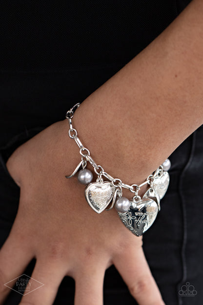 Paparazzi Accessories-Love Will Find A Way Adorned Silver Bracelet