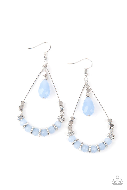 Paparazzi Accessories-Lovely Lucidity Blue Crystal Earrings