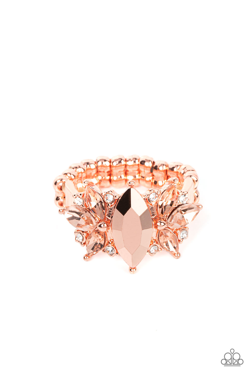 Paparazzi Accessories-Luxury Luster Copper Marquise Aurum Gem Ring