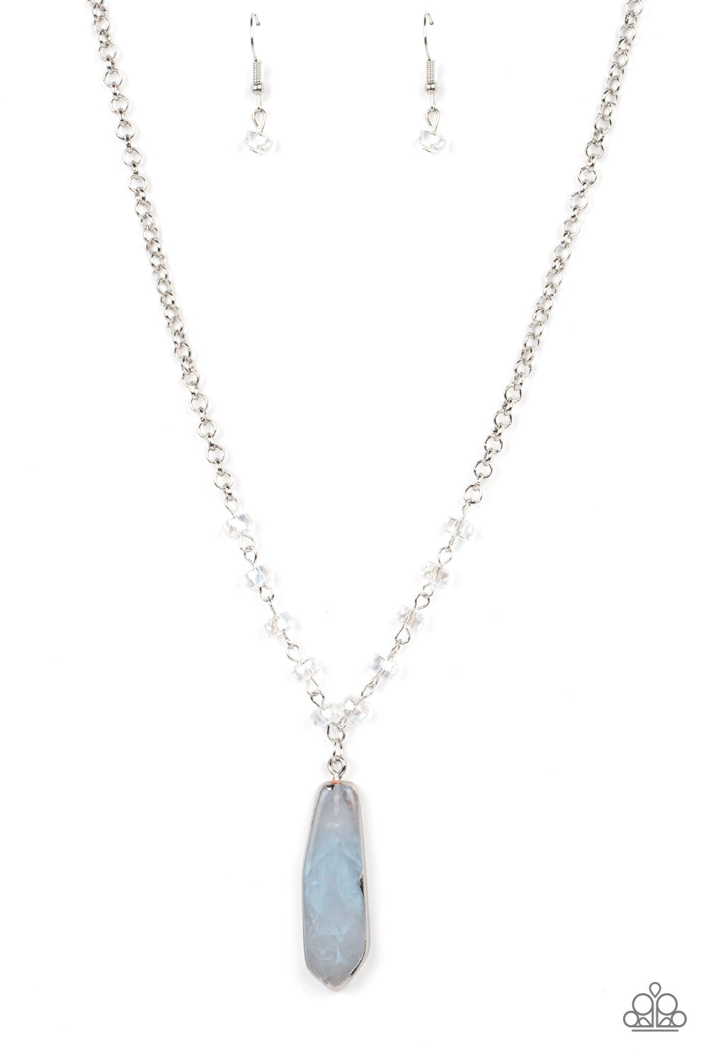 Paparazzi Accessories-Magical Remedy Blue Glacier Acrylic Necklace Set
