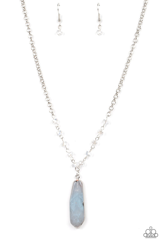 Paparazzi Accessories-Magical Remedy Blue Glacier Acrylic Necklace Set