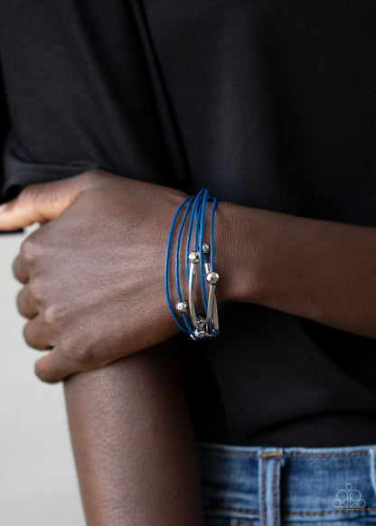 Paparazzi Accessories-Magnetically Modern Blue Bracelet