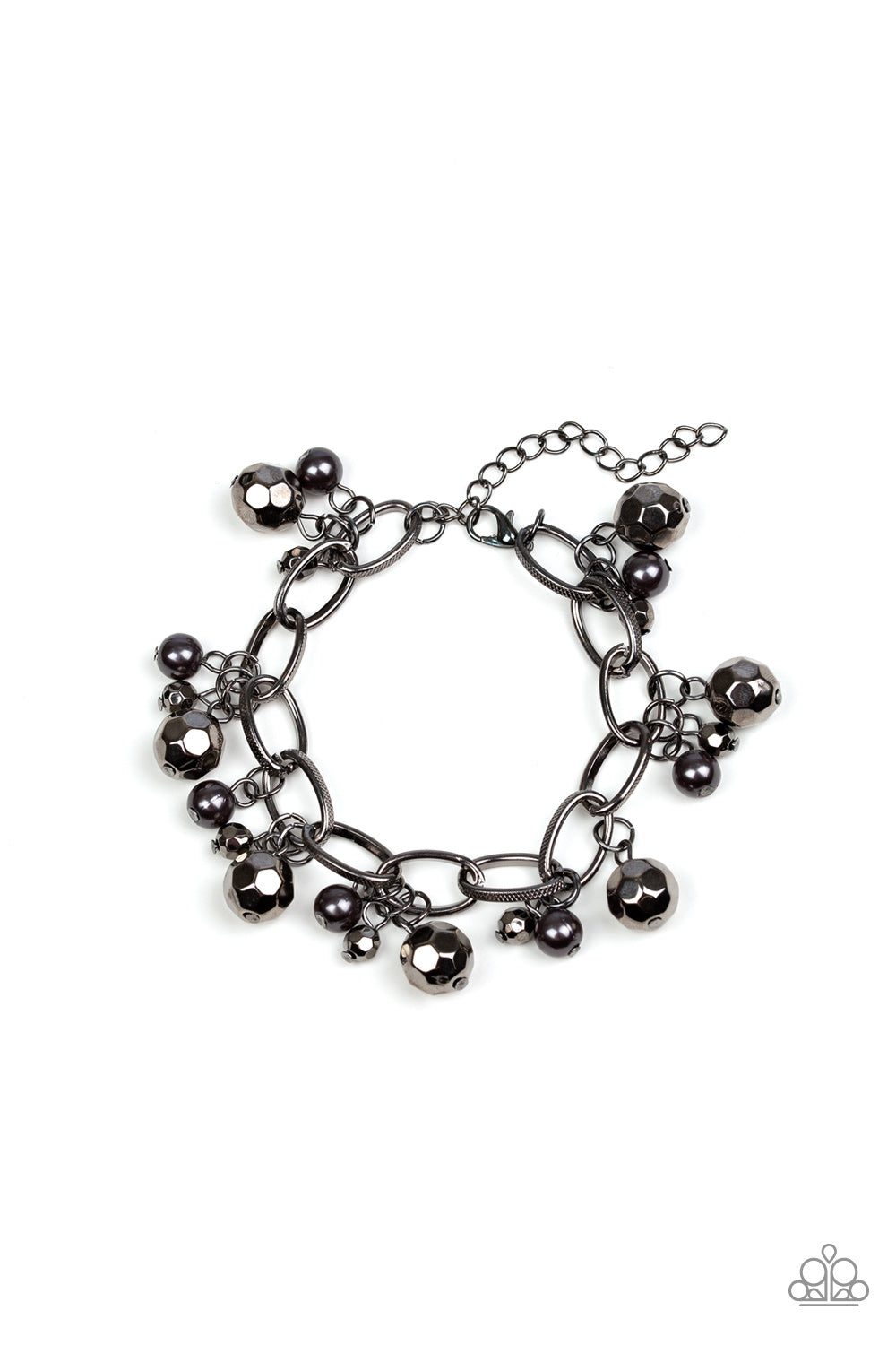 Paparazzi Accessories-Make Do In Malibu Black Pearly Bead Bracelet