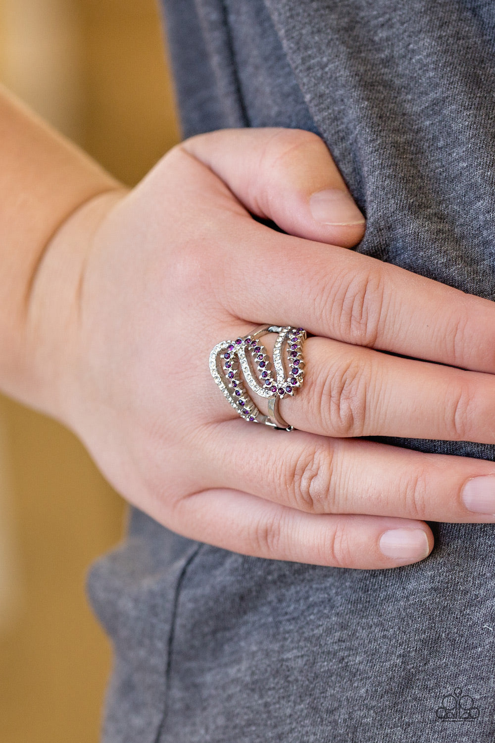 Paparazzi Accessories-Make Waves Purple Radiant Ring