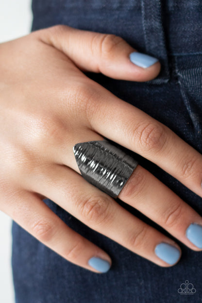 Paparazzi Accessories-Make Your Mark Black Ring