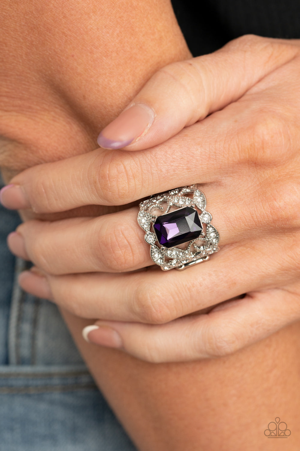 Paparazzi Accessories-Making GLEAMS Come True Purple Rhinestone Ring